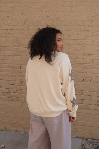 Stella Star Patch Terry Knit Sweatshirt