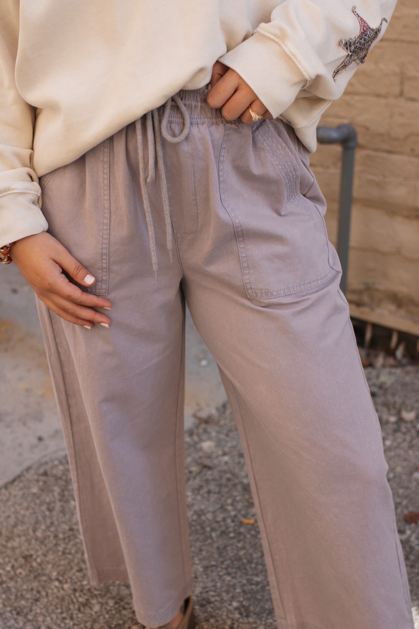 Maris Acid Wash Wide Leg Pant
