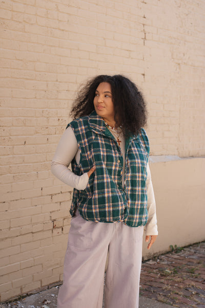 Emery Snap Button High Neck Vest