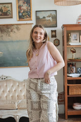 Hollis Gingham Button Down Top