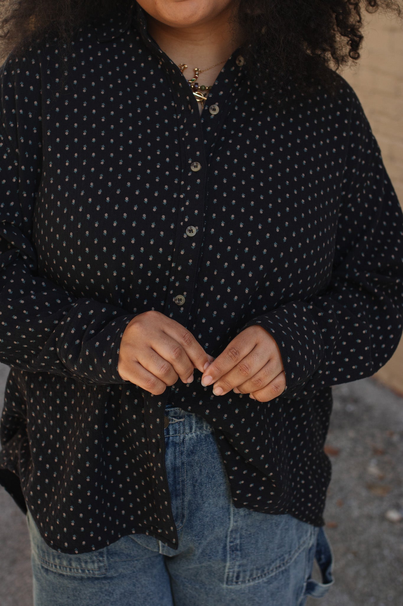 Mara Micro Floral Button Down