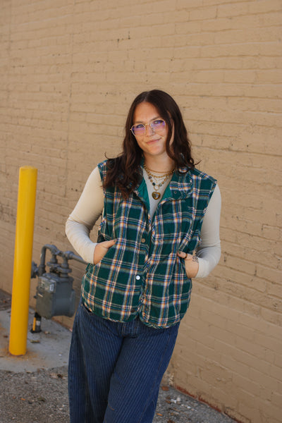 Emery Snap Button High Neck Vest