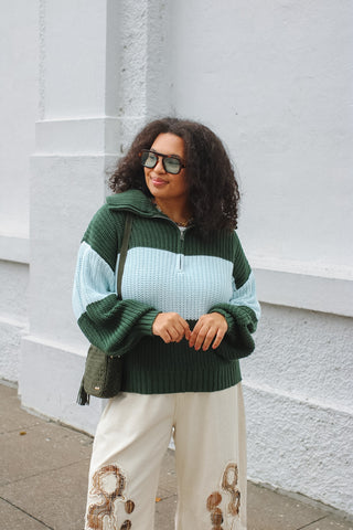 Micah Chunky Knit Quarter Zip