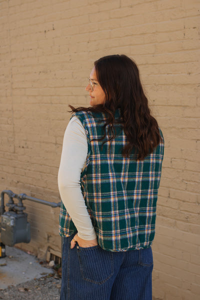 Emery Snap Button High Neck Vest