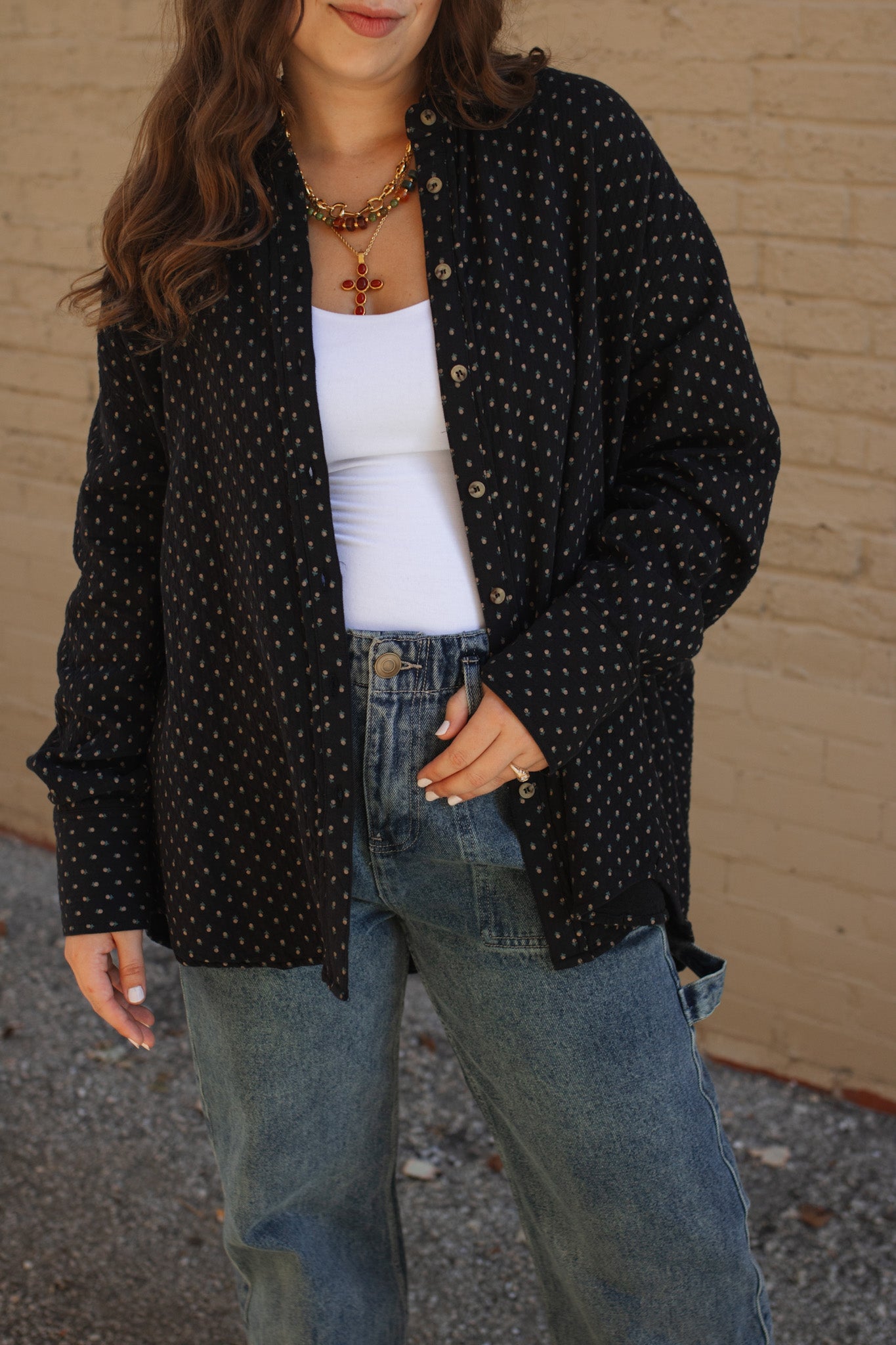 Mara Micro Floral Button Down