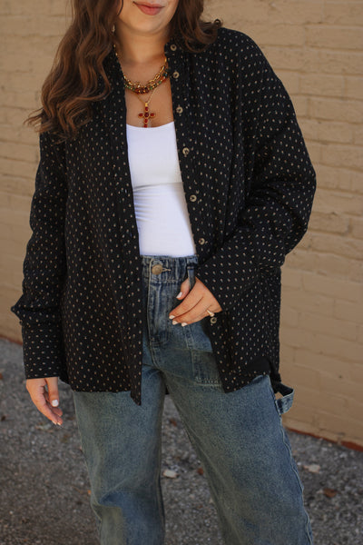 Mara Micro Floral Button Down