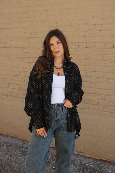 Mara Micro Floral Button Down