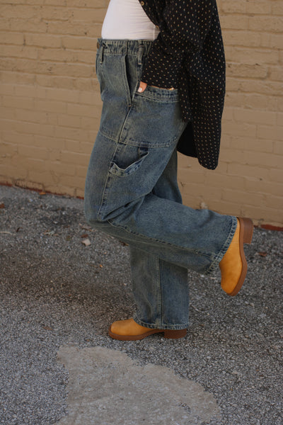Juliette Washed Wide Leg Jeans