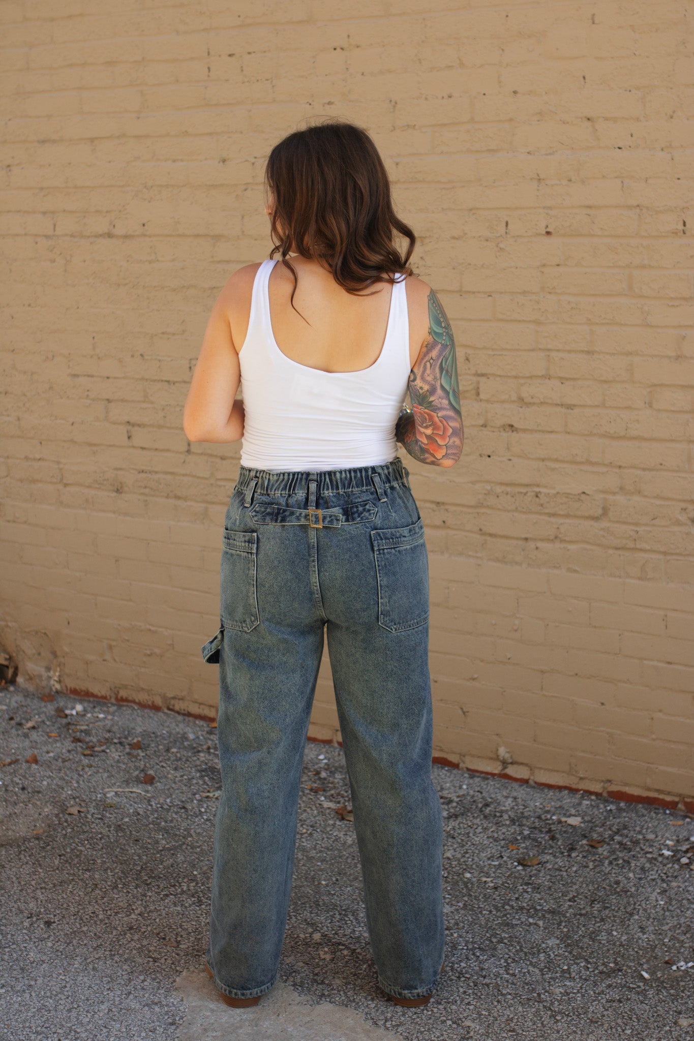 Juliette Washed Wide Leg Jeans