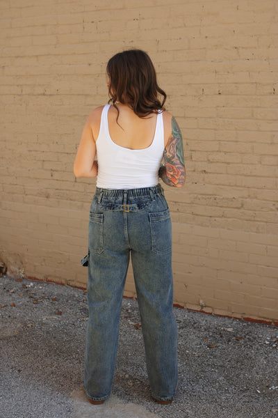 Juliette Washed Wide Leg Jeans