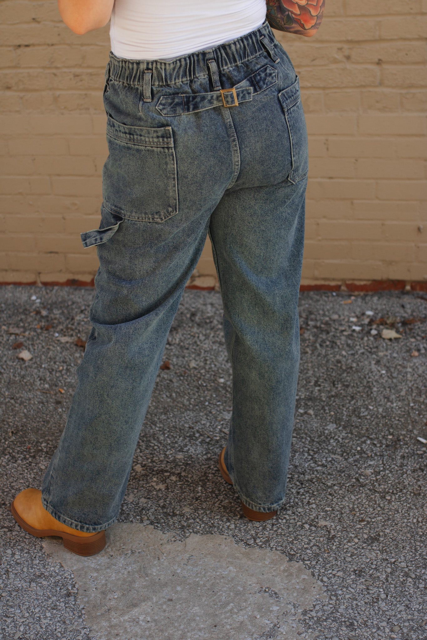 Juliette Washed Wide Leg Jeans