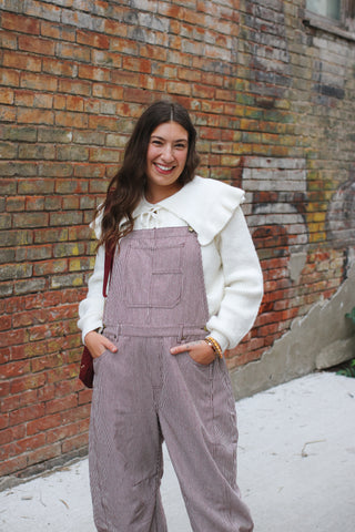 Hollis Striped Barrel Overalls