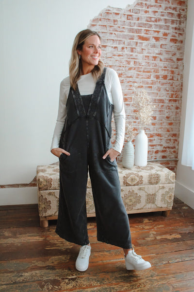 Remember When Distressed Jumpsuit