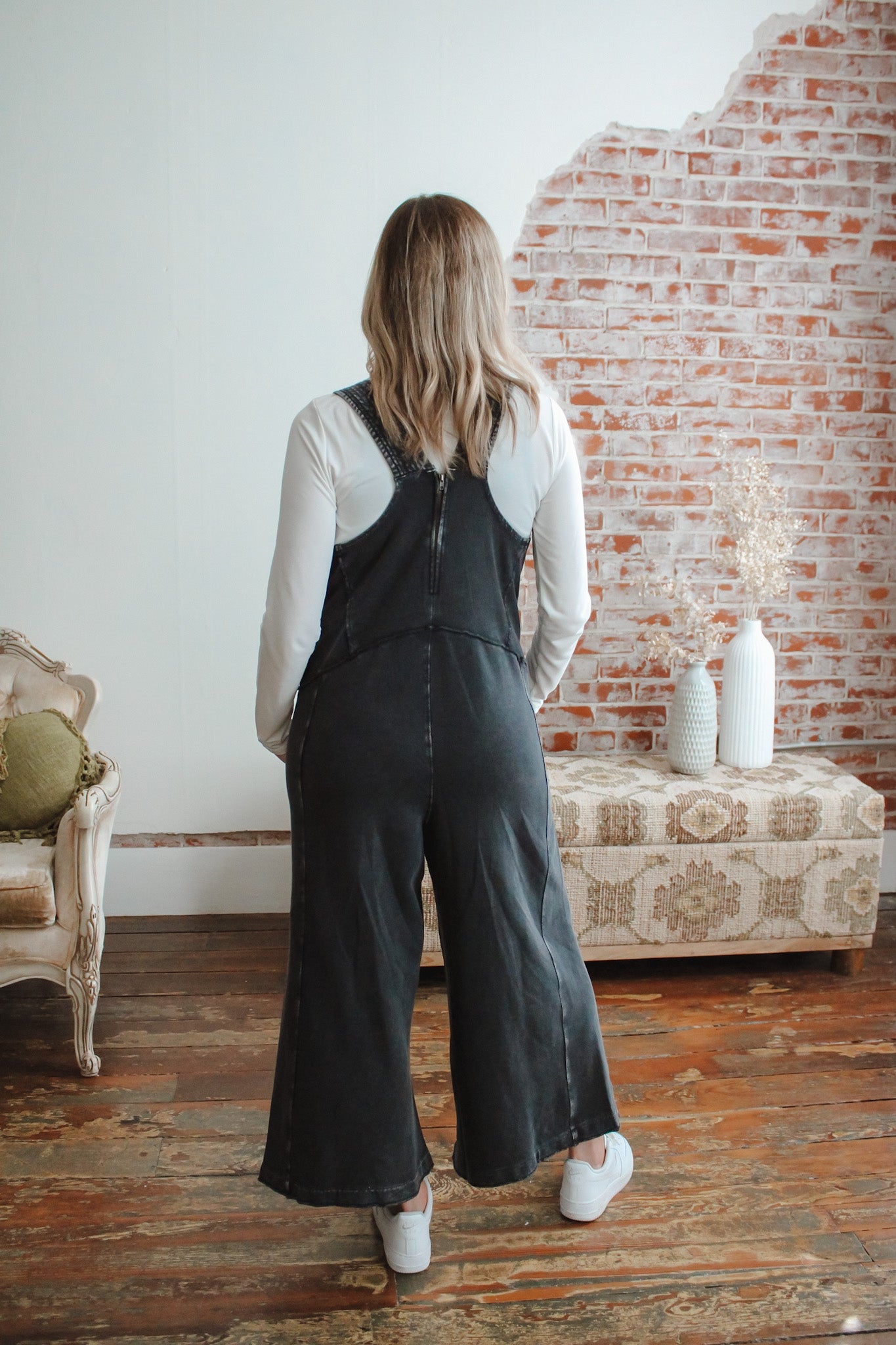 Remember When Distressed Jumpsuit
