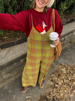 Reese Plaid Oversized Jumpsuit