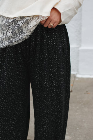 Raegan Micro Floral Ribbed Knit Joggers