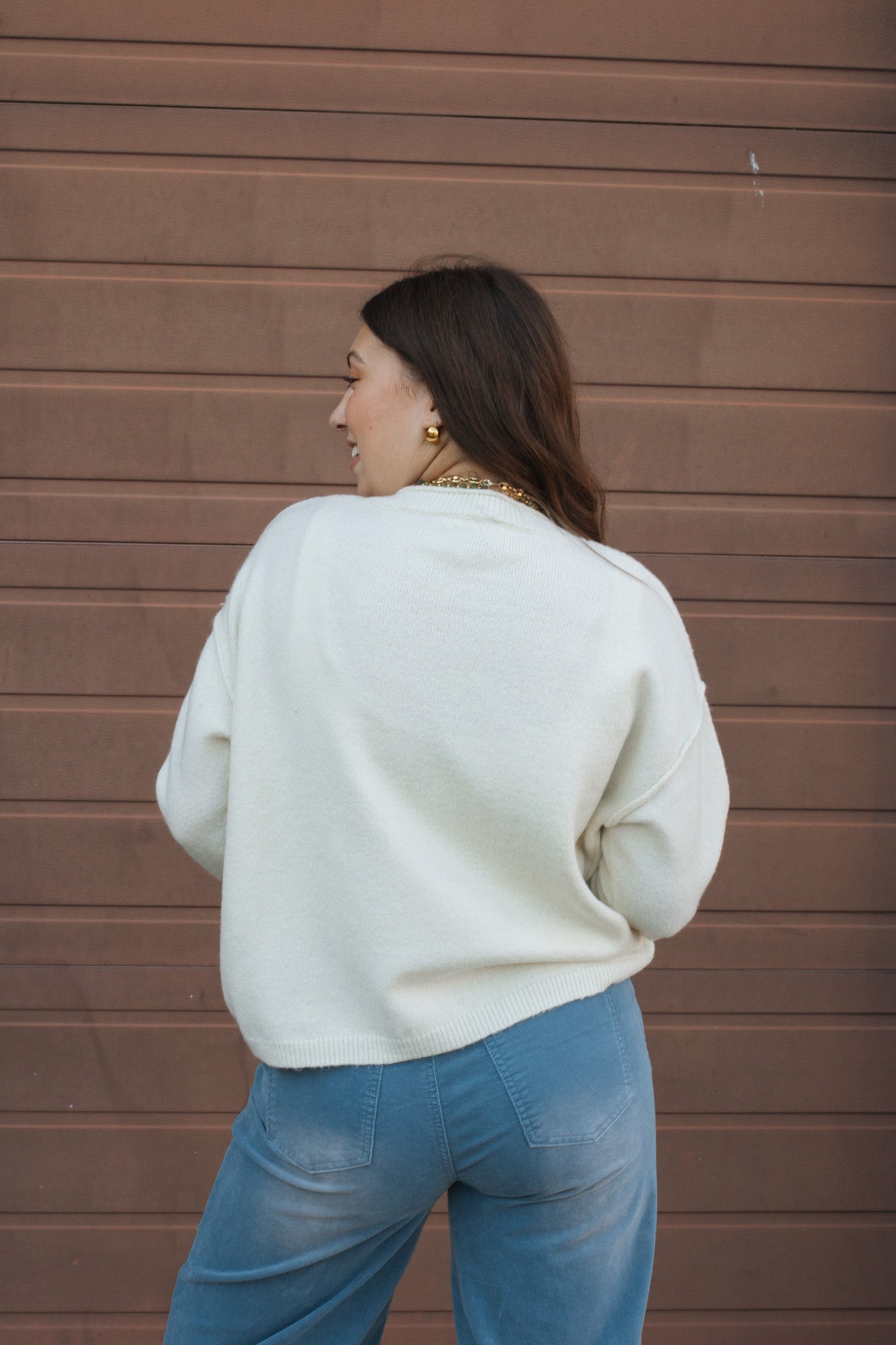 Hazel Button Down Cardigan Sweater - Cream