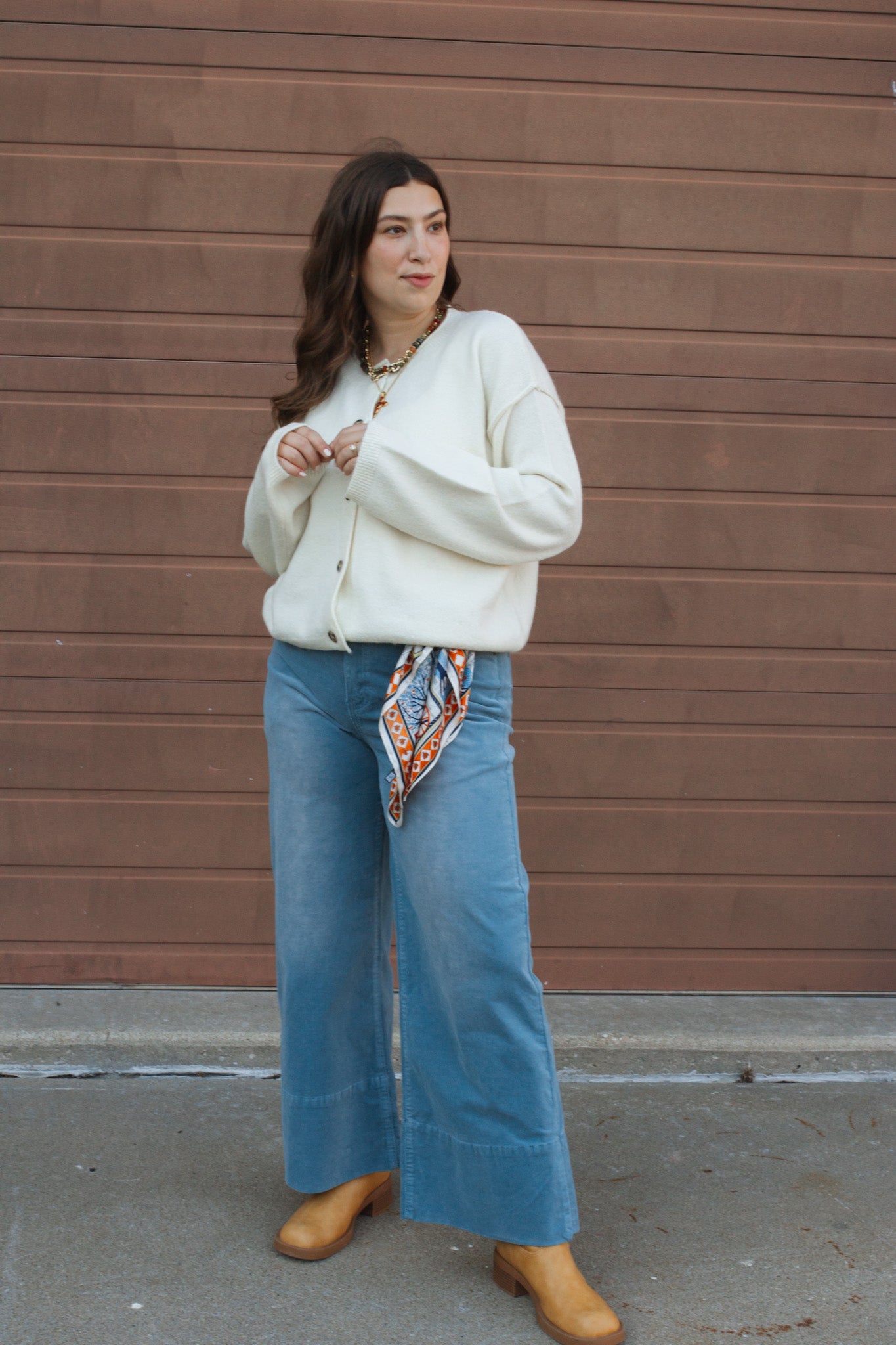 Hazel Button Down Cardigan Sweater - Cream