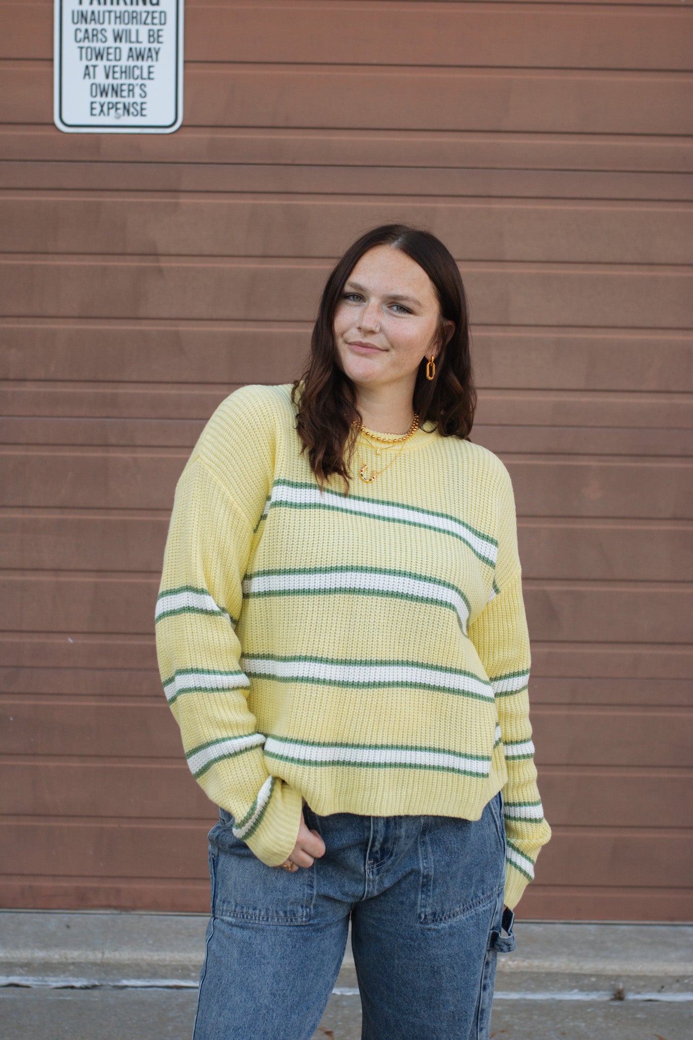 Sunny Lane Striped Knit Sweater