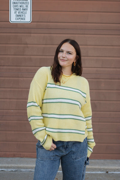 Sunny Lane Striped Knit Sweater