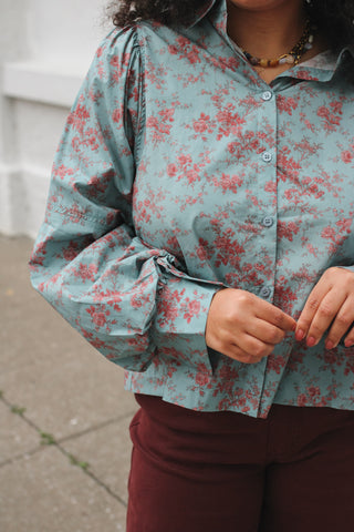 Aubrey Floral Button Down Blouse
