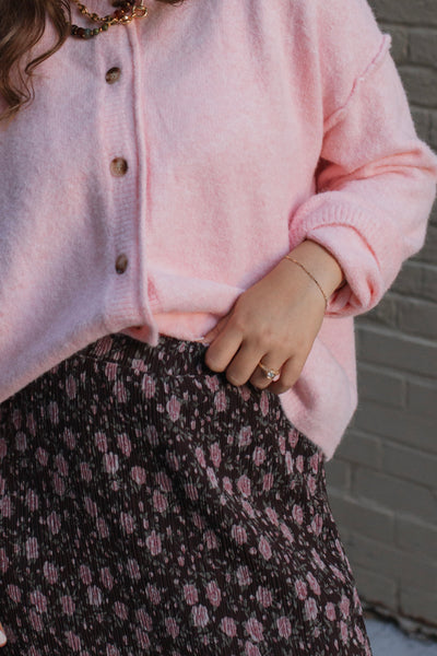 Nora Floral Pleated Midi Skirt