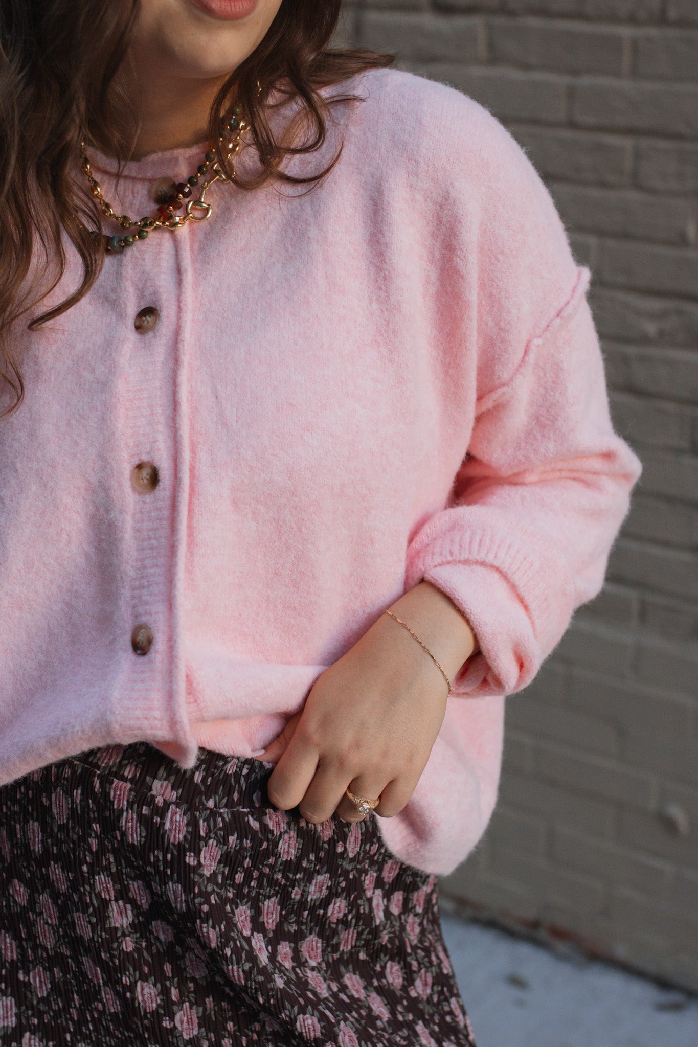 Rosie Button Front Sweater