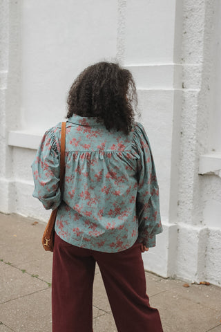 Aubrey Floral Button Down Blouse