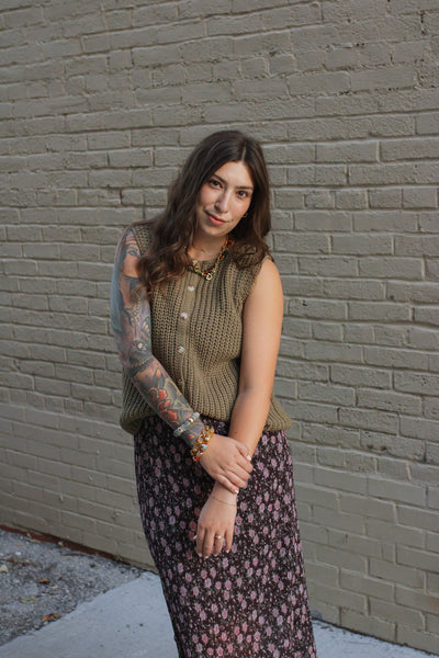 Jolie Button Knit Sweater Vest