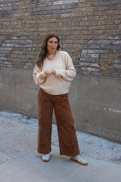 Whitney Classic Crewneck Sweater - Ecru