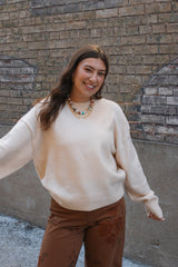 Whitney Classic Crewneck Sweater - Ecru