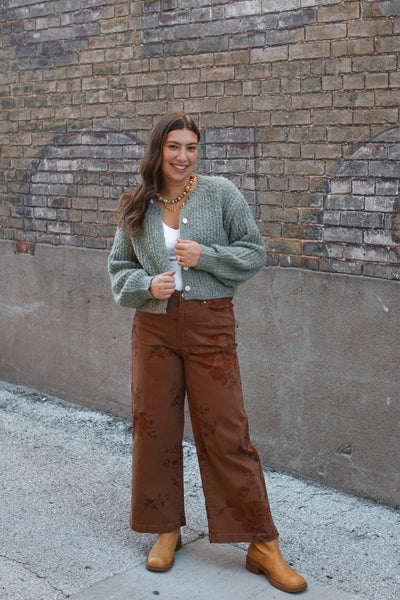 Lina Textured Knit Cardigan | Dusty Blue