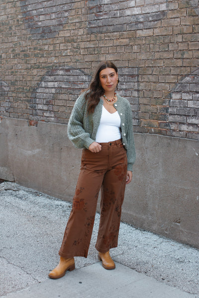 Lina Textured Knit Cardigan | Dusty Blue