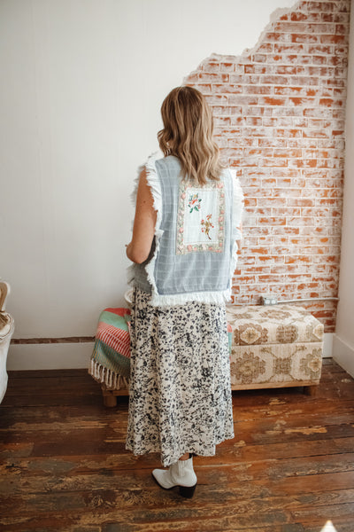 Easy Living Floral Midi Skirt