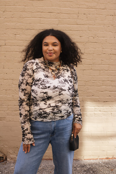 Lucia Velvet Lace Top
