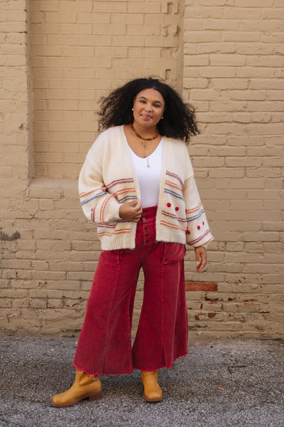 Noelle Striped Knit Cardigan