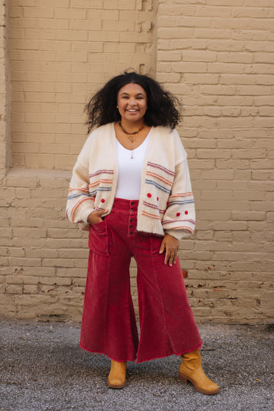 Noelle Striped Knit Cardigan