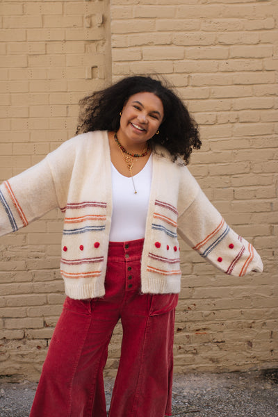 Noelle Striped Knit Cardigan