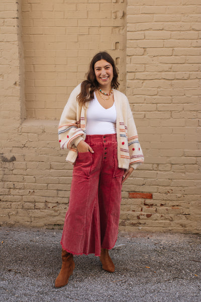 Kara Corduroy Wide Leg Pants