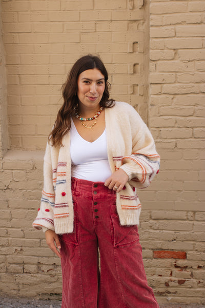 Noelle Striped Knit Cardigan