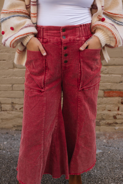 Kara Corduroy Wide Leg Pants