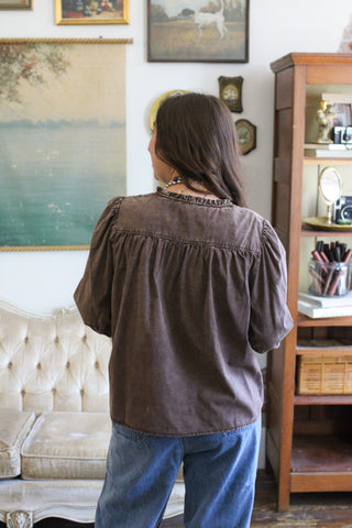 Lena Mineral Washed Babydoll Blouse
