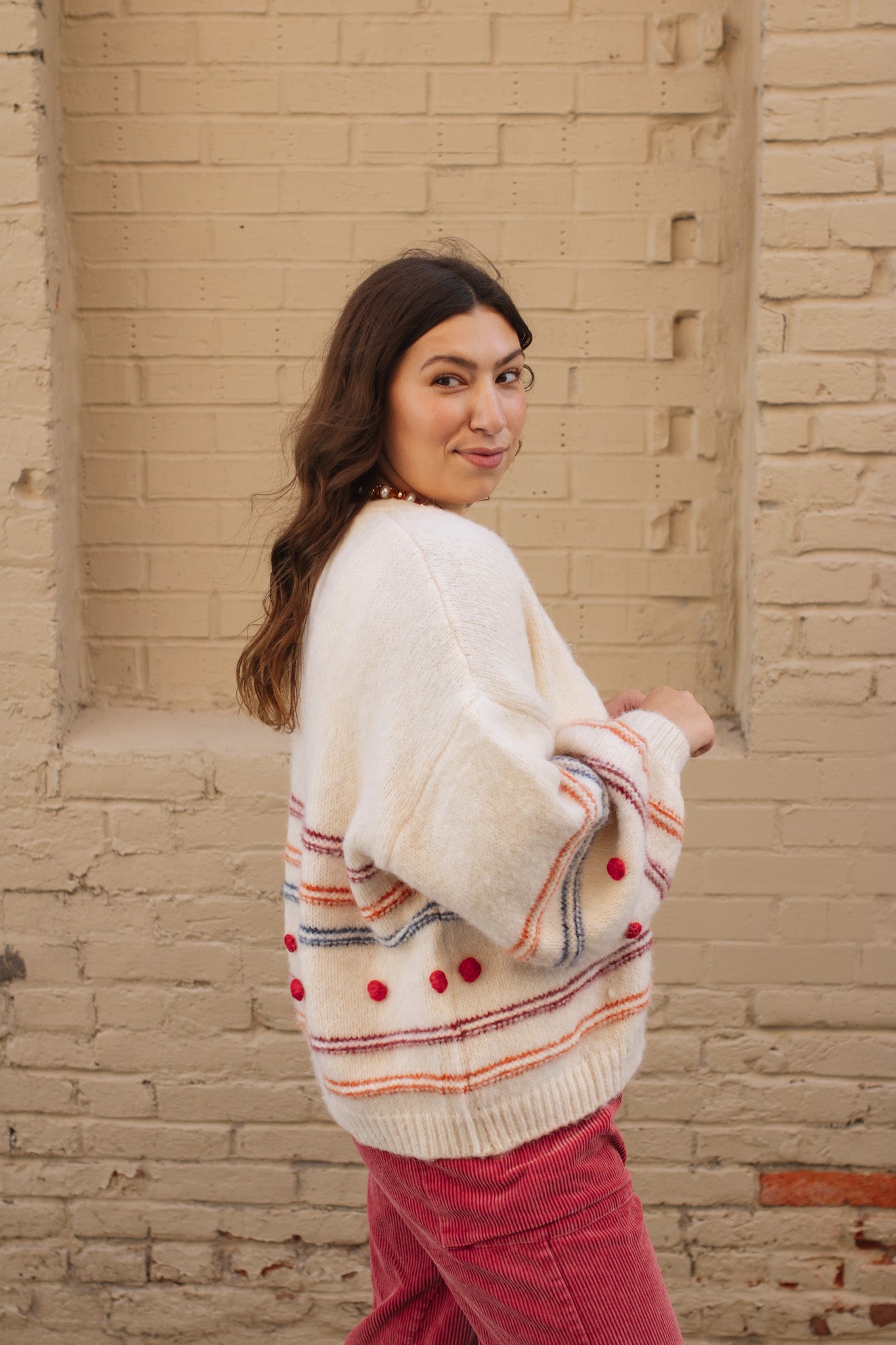 Noelle Striped Knit Cardigan