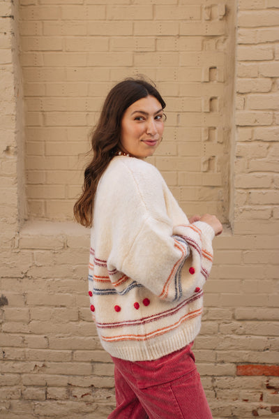 Noelle Striped Knit Cardigan