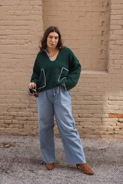 Elsie Whipstitch Oversized Sweater