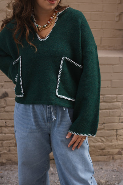 Elsie Whipstitch Oversized Sweater