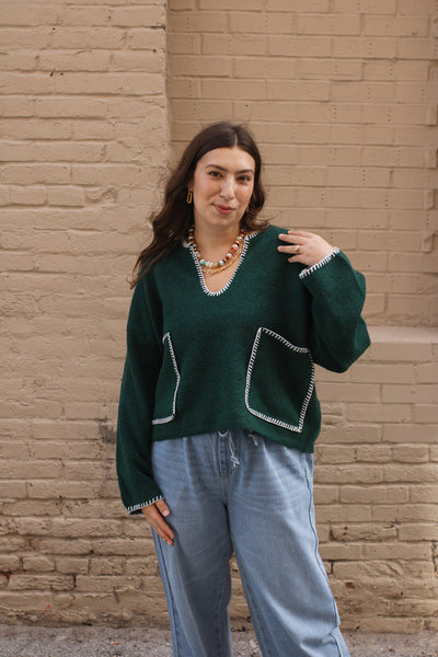 Elsie Whipstitch Oversized Sweater