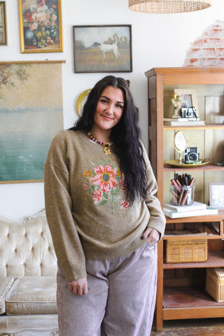 Liv Needlepoint Knit Sweater