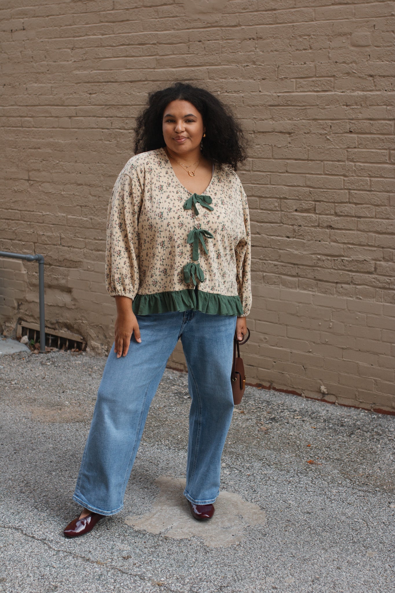 Clara Ruffle Tie Blouse