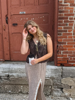 Logan Lace Embroidered Vest